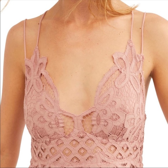 NWT Free People Adella mini mauve light pink lace dress BLOGGER'S FAVE! - Picture 3 of 14